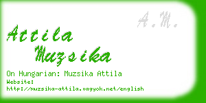 attila muzsika business card